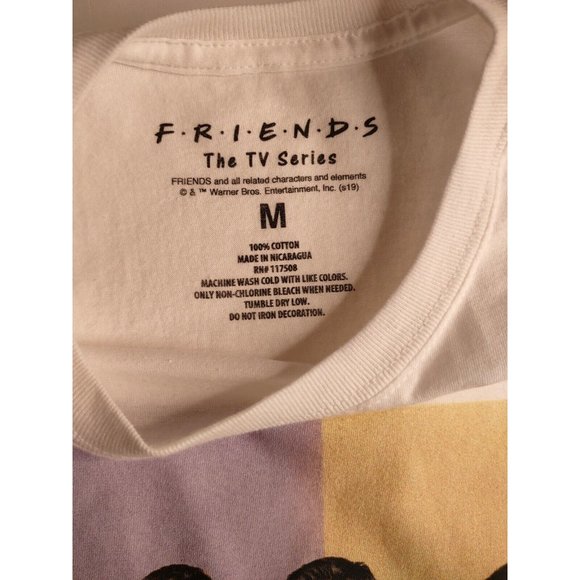 Friends Sitcom TV Show T-Shirt Short Sleeve White Size Medium Television Series - Picture 3 of 3